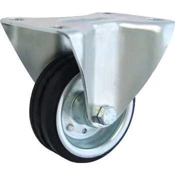 Pojezdové kolečko Pryžové kolo 80 mm pevná vidlice s deskou