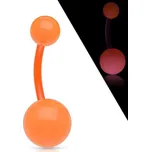 Šperky4U Svítící piercing do pupíku - banánek - BA01095-O