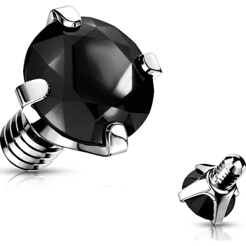 Piercing Šperky4U Ozdobný kamínek k mikrodermálu, průměr 4 mm - MD020-04K