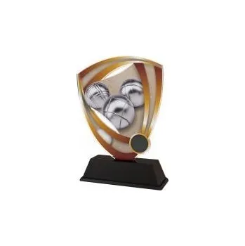 Petanque - trofej z akrylátu - Výška: 10cm Text: Zlatý kovový štítek