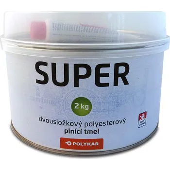 Lepící sada BKP Polykar Super 2kg (BKP Polykar Super 2kg. Dvousložkový polyesterový tmel určený na tmelení středních a větších nerovností, vhodný především pro kovové povrchy)