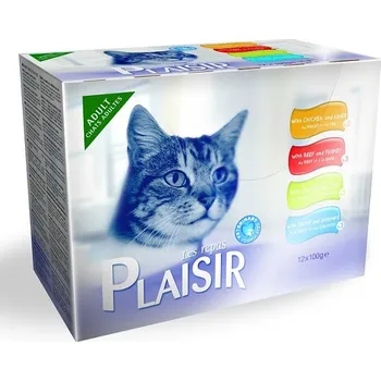 Plaisir Cat Adult Multipack 12 x 100 g Krmivo pro kočku Plaisir Cat Adult Multipack 12 x 100 g