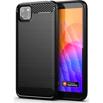 Pouzdro na mobilní telefon Pouzdro Carbon Case pro Huawei Y5p černé