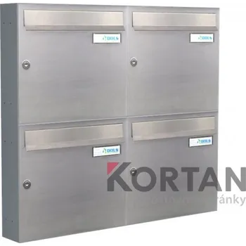 Poštovní schránka Poštovní schránka A-01 - na stěnu - NEREZ / šedá