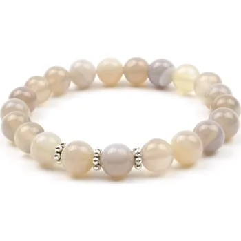 Náramek Moni - náramek achát šedý proužkatý