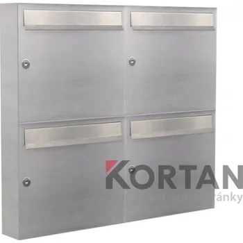 Poštovní schránka Poštovní schránka A-01 bez jmenovky - na stěnu - NEREZ