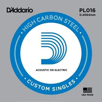 Hudebniny D'Addario 016 Jednotlivá struna G pro elektrickou a akustickou kytaru