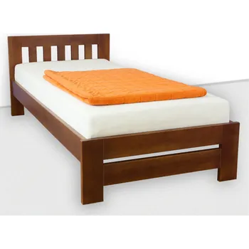 Postel Krajča Jednolůžková postel z masivu Sabina 100 x 220 cm Povrchová úprava dřeva: Bezbarvý lak PUR, Druh dřeva: Jasan