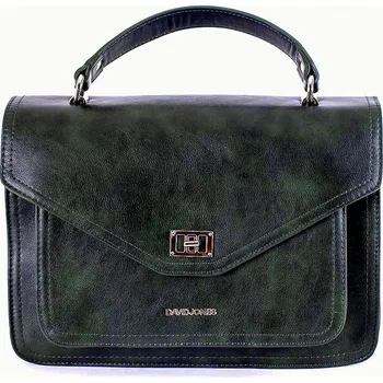 Střední tmavězelená aktovka do ruky či na rameno David Jones 6437-2