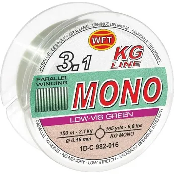 WFT Vlasec KG Mono Green 150 m - 0,16 mm 3,1 kg