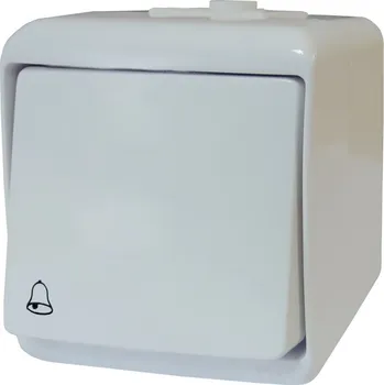 vypínač Schodištový vypínač s klapkou bílý podsvícený