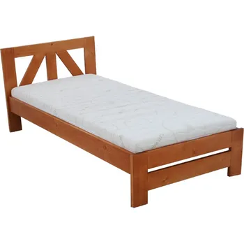 Postel Krajča Jednolůžková postel z masivu Caroline 90 x 220 cm Povrchová úprava dřeva: Bezbarvý olej OSMO, Druh dřeva: Jasan