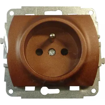 Elektrická zásuvka KARLIK Jednoduchá zásuvka bílá s uzemněním