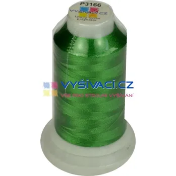 Nit vyšívací nit polyester barva zelená P3166 návin 1000m NK- balení: 1 kón návin 1000m 36,30 Kč s DPH za kón při nákupu balení 10 kusů