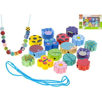 Dětské navlékací korálky Big Tree Navlékací korálky les 17 ks