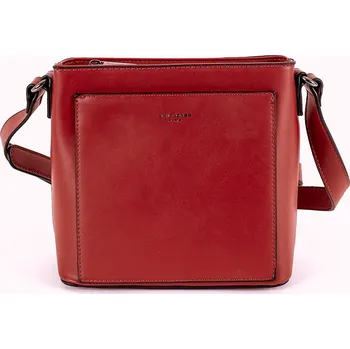 Tmavěčervená pevná crossbody kabelka David Jones CM5860