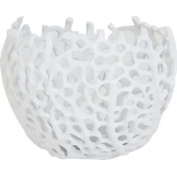 Svícen Bílý kovový svícen na čajovou svíčku Sabela - Ø 12*10cm