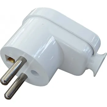 Elektrická zásuvka Zástrčka úhlová s uzemněním černá