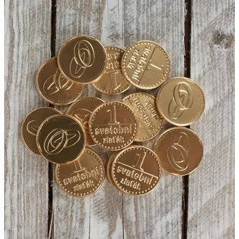 Cukrovinka Poex Čokoládová svatební mince 4g