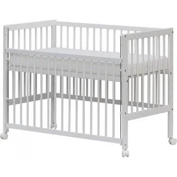 Dětská postýlka DĚTSKÁ POSTÝLKA SCARLETT DOMINIK BOROVICE STAHOVACÍ BOK - bílá