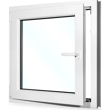 Okno Plastové okno 80x80 cm (800x800 mm) | Bílé | Otevíravé i sklopné | Levé | 6 komor | 80 mm