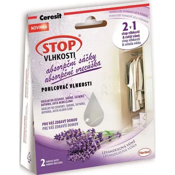 Pohlcovač vlhkosti CERESIT STOP VLHKOSTI absorpční sáčky 2x50g levandule