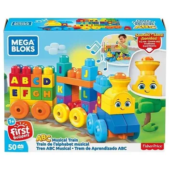 Stavebnice Mega MEGA Bloks First Builders FWK22 Hudební vláček s písmenky
