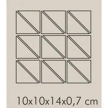 Dlažba IN Cobalto Rete RAL 5022 - dlaždice mozaika 10x10x14 modrá matná 011RT18