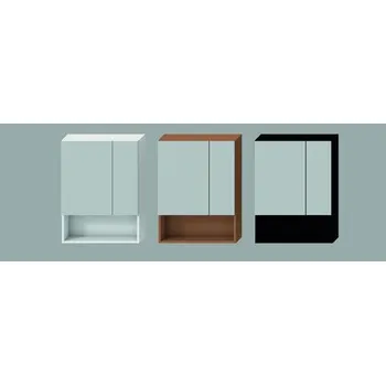 Koupelnový nábytek Jika Lyra - Zrcadlová skříňka, 600x132x800 mm, bílá H4532410383041