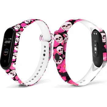 Příslušenství k fitness náramku Xiaomi Mi Band 3/4 náhradní náramek Velké lebky MBSCZ-IMGVLB