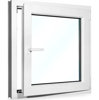 Okno SkladOken.cz Plastové okno bílé pravé 80 x 80 cm