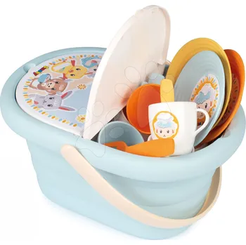 Hračka Piknikový košík Ptitoo Smoby s talířky a šálky od 18 měsíců