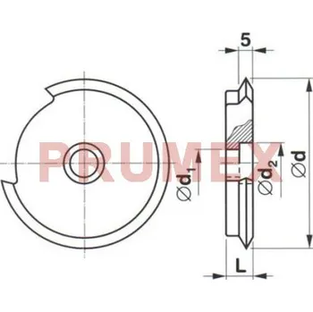 Závitový kotoučový nůž nástrčný na metrické závity vnější, 223350, M63x2,5 mm