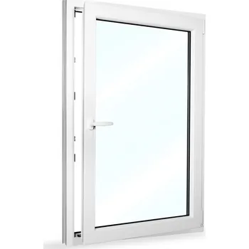 Okno Plastové okno 95x140 cm (950x1400 mm) | Bílé | Otevíravé i sklopné | Pravé | 6 komor | 80 mm