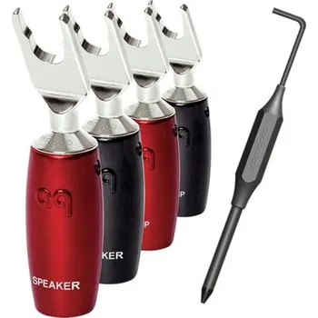 Elektronika Audioquest SureGrip series 507 BFA spade silver (Set 4 ks špičkových, přímo postříbřených vidliček z purpurové mědi)