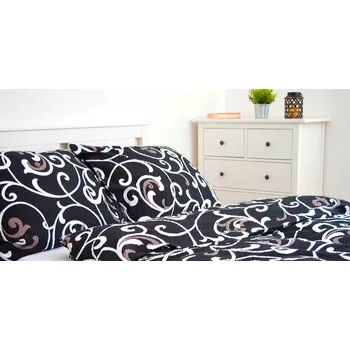 Povlečení Krepové povlečení ORIENT černý prodloužené 70x90/140x220