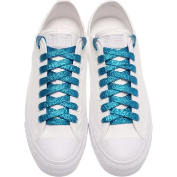 Tkaničky do bot Třpytivé tkaničky dětské - světle modrá Délka: 60