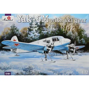 Plastikový model A model 1/72 Yak-6M with ski gear