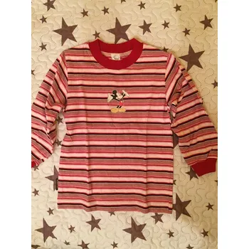 Chlapecké tričko Tričko dívčí proužek 104,110, velikost 104, Barva růžový proužek, Rukáv dlouhý rukáv