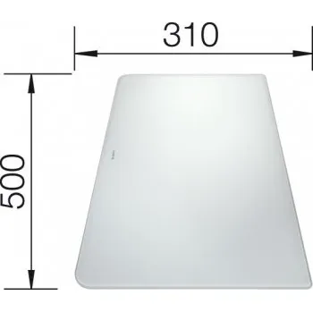 Kuchyňské prkénko Blanco Krájecí deska sklo bílá pro ALAROS 500x310 - 224510