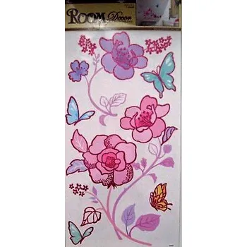 Samolepící dekorace Nálepka dekorační 60 x 32 cm se střpytkami