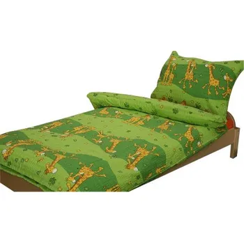 Dětské povlečení krepové - žirafa (více barev) Zelená