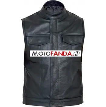 Moto vesta Kožená vesta Vintage šedá - XL
