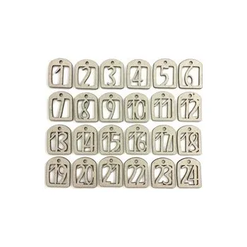 Dárková visačka D.A. Chipboard Adventní kalendář visačky