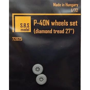 Plastikový model S.B.S model 1/72 P-40N wheels set - diamond tread 27''