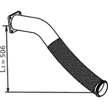 Výfuková trubka Výfuková trubka DAF-95 XF DINEX DIN21214, , ,