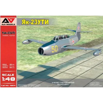 Plastikový model A&A models 1/48 Yak-23UTI Military trainer (3x camo)