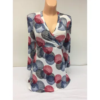 Dámská tunika Dámské halenky, Barva Modrá, Velikost XXXL56, Materiál 96% Viskoza 4% Lycra