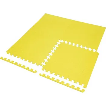 Zátěžová podložka Podložka na cvičení i pod fitness vybavení, Puzzle 61x61x1.0cm, žlutá