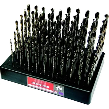 Vrták NÁSTROJE CZ Sada vrtáků 91-dílná, 1,00-10,00x0,1mm S338RCZ002HSS, stojánek plastový